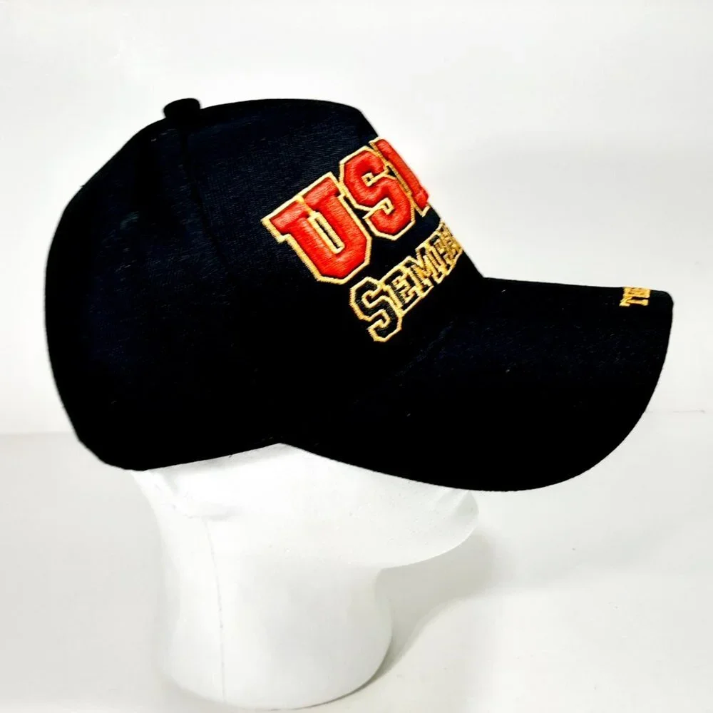 USMC Marines Semper Fi Men's Ball Cap Hat Black Em